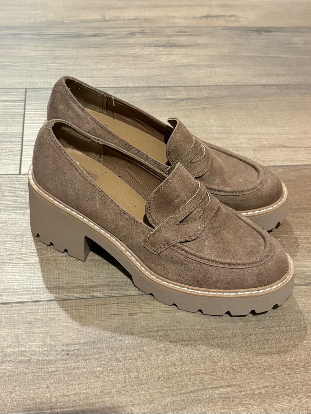 Dolce vita Temecula chunky platform loafers light brown size 8